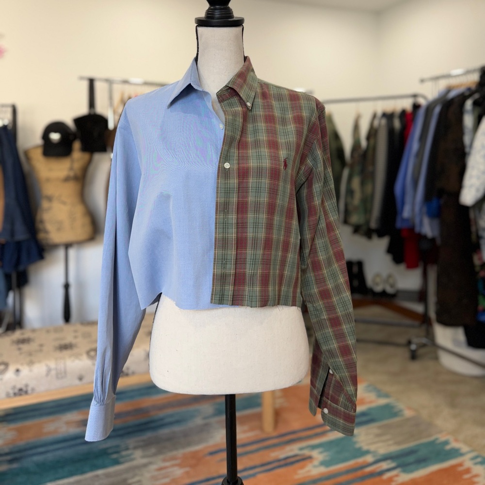 Reworked Unisex Button Down Shirt - Picture 4 of 9